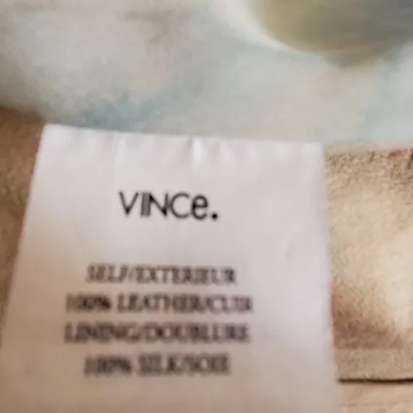 Vince leather Shirt jacket bomber moto small pink purple gray beige cream dyed